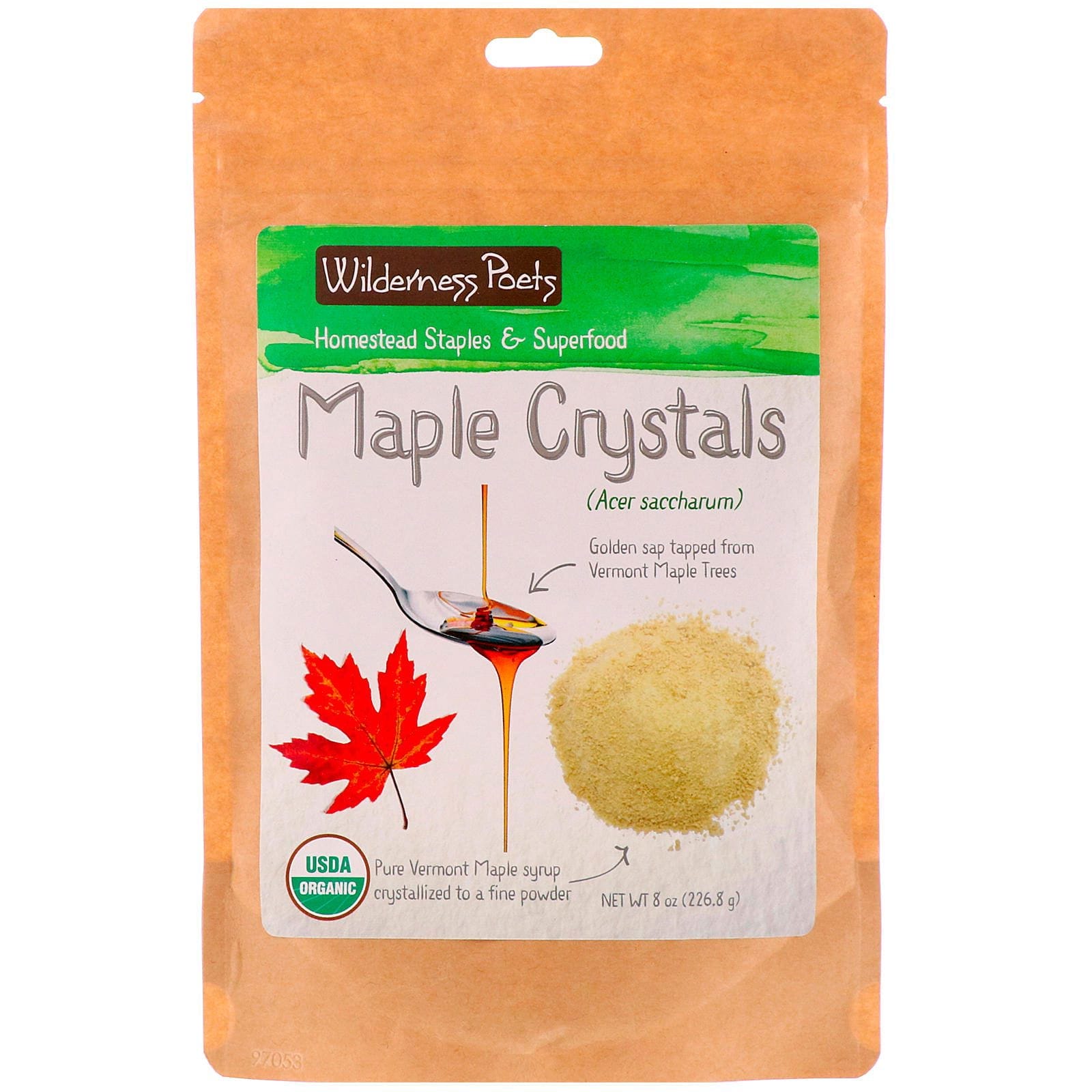 Wilderness Poets, Maple Crystals, 8 oz (226,8 g)