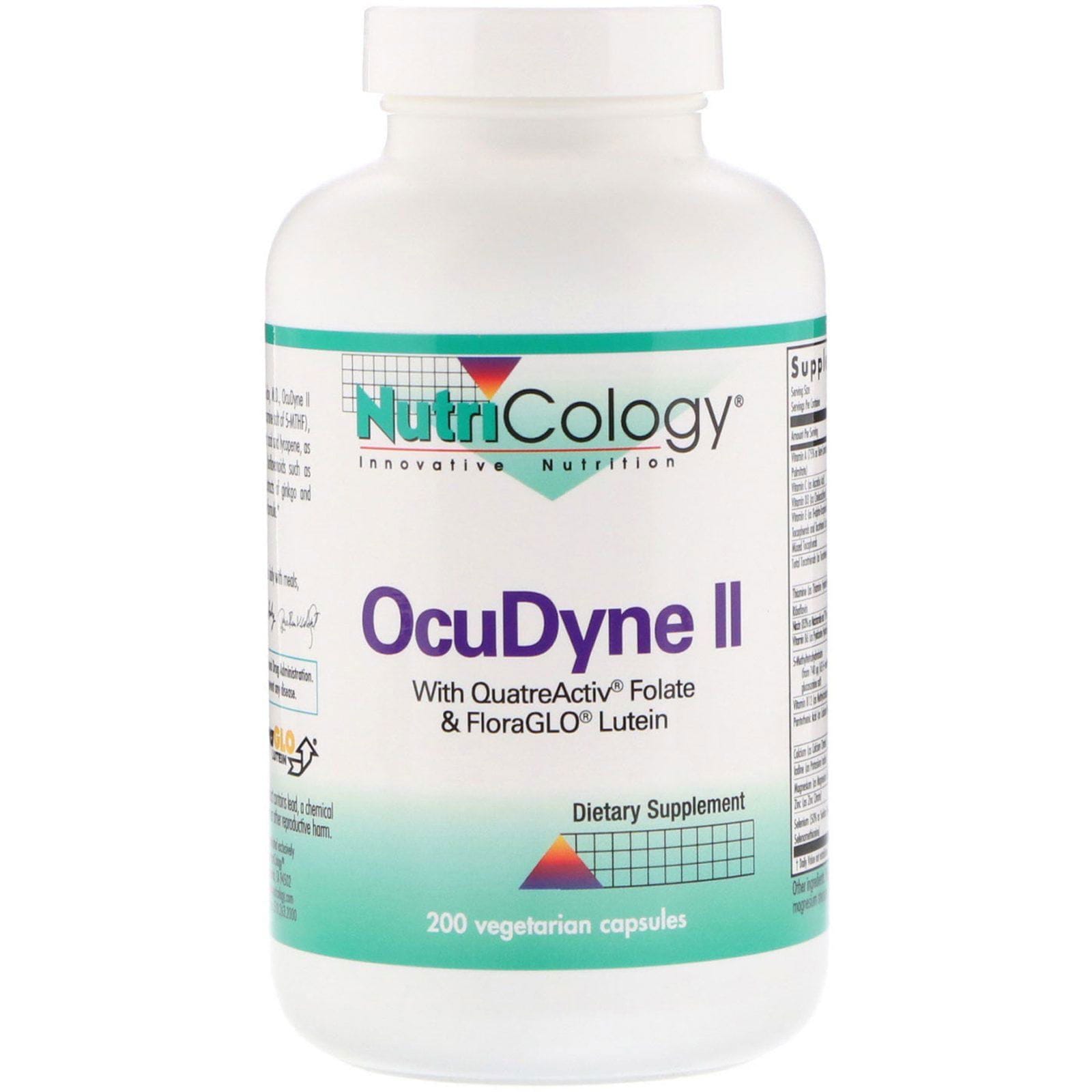 Nutricology, OcuDyne II, 200 cápsulas vegetales
