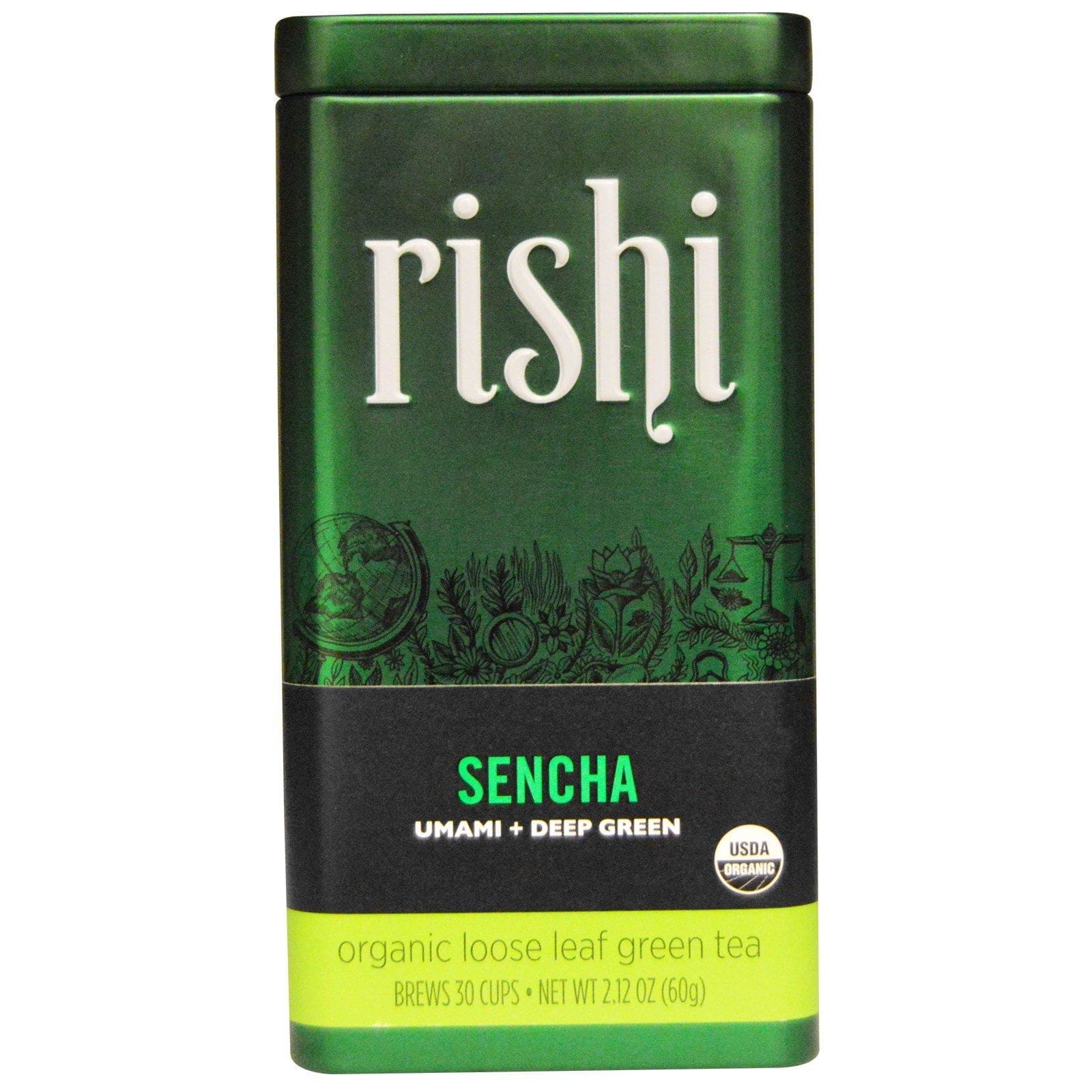 Rishi Tea, Té Verde Orgánico, Sencha, Té de Hoja Suelta, 2.12 oz (60 g)