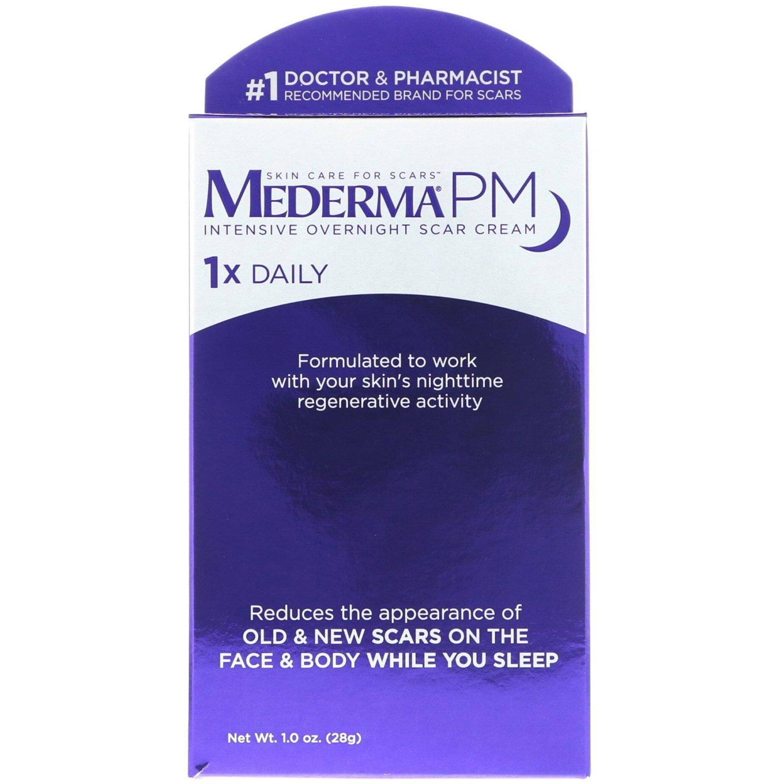 Mederma, PM, Crema intensiva de aplicación nocturna para las cicatrices, 1.0 oz (28 g)