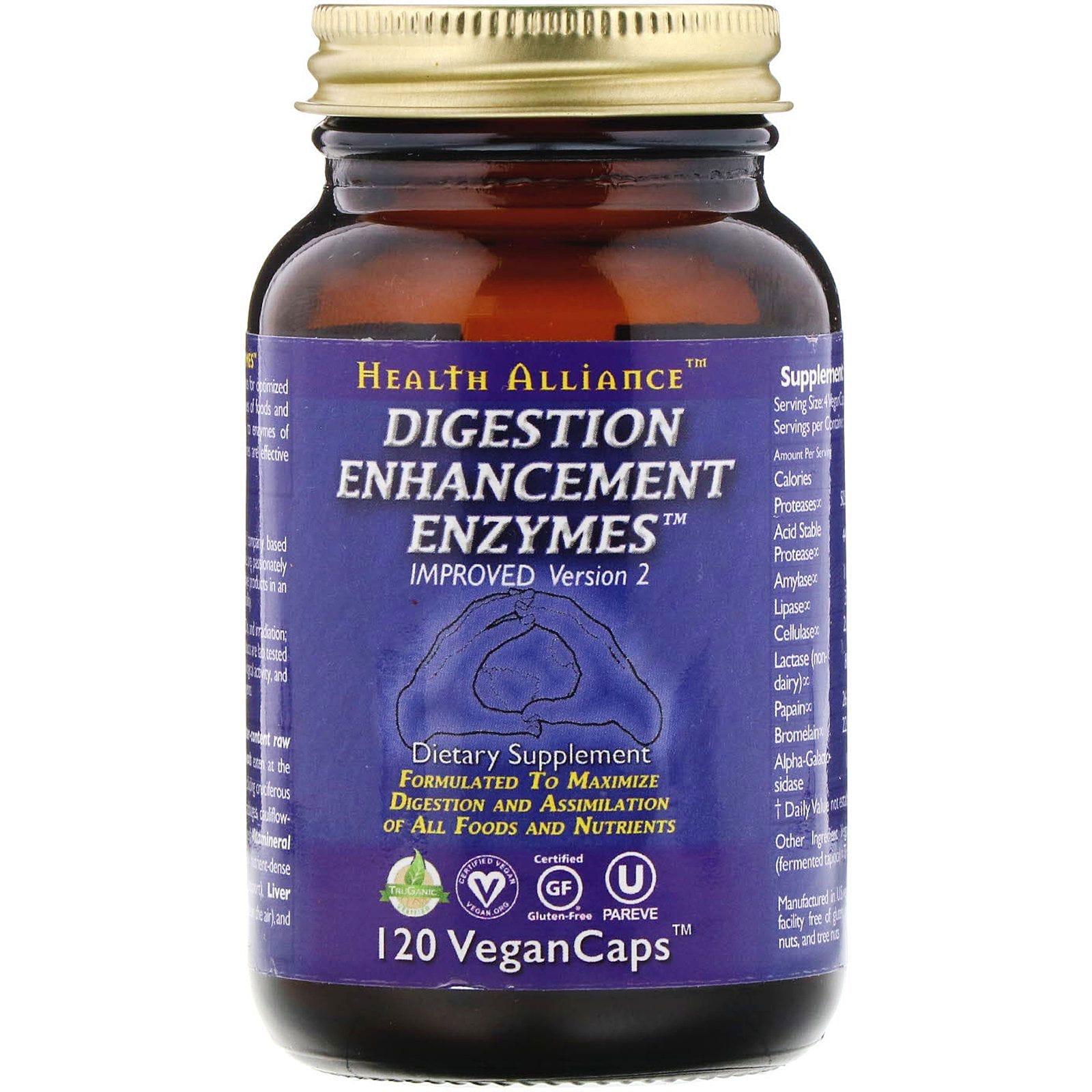 HealthForce Superfoods, Digestion Enhancement Enzymes, 120 Vcaps