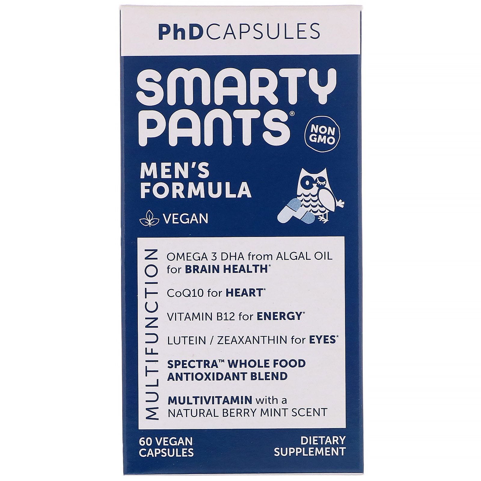 SmartyPants, Doctorado - Cápsulas, Fórmula para hombres, 60 cápsulas veganas