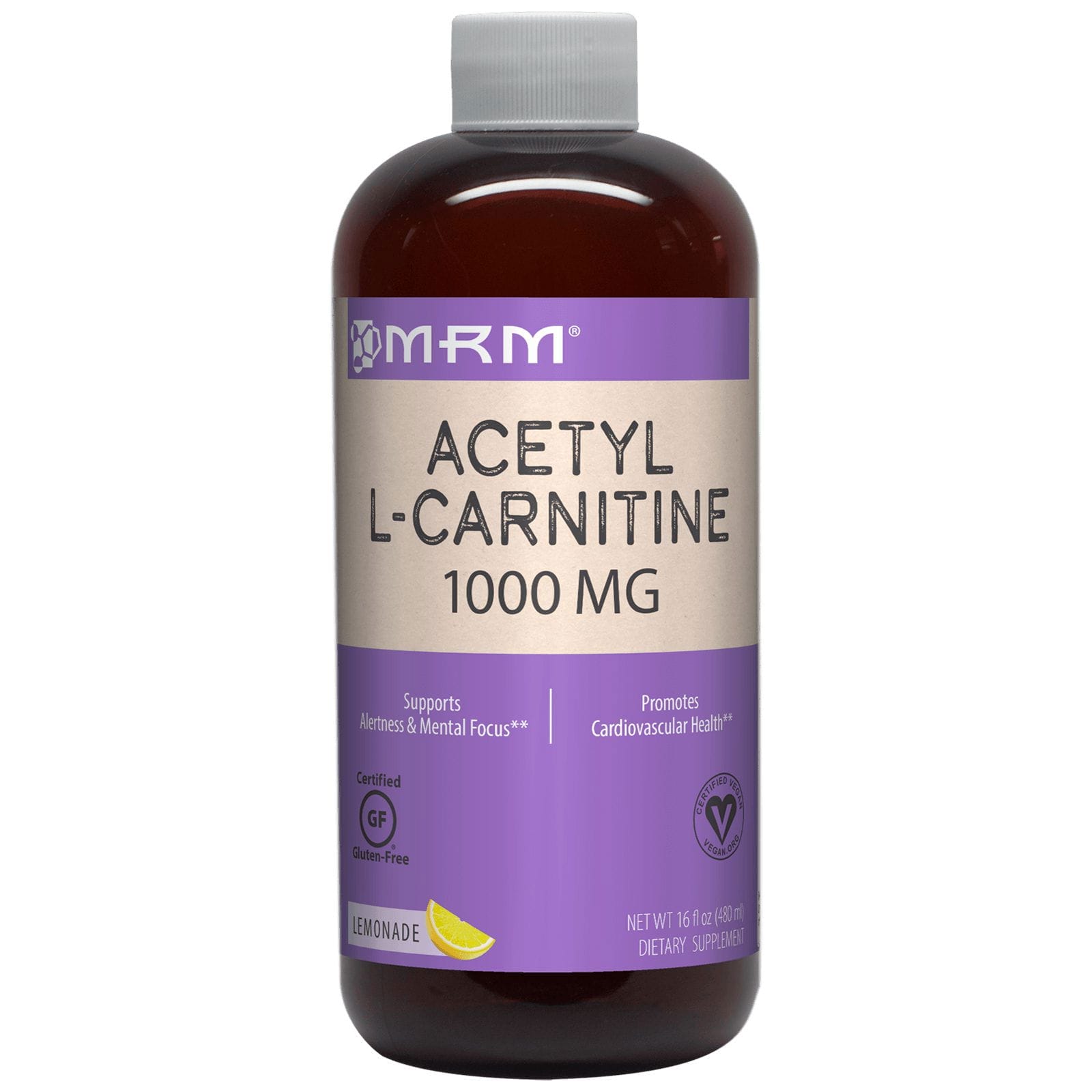 MRM, Acetil L-Carnitina, sabor a limonada, 1000 mg, 16 oz líquidas (480 ml)
