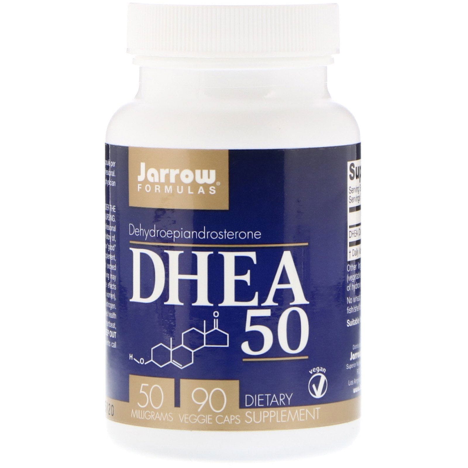 Jarrow Formulas, DHEA 50, 50 mg, 90 Cápsulas
