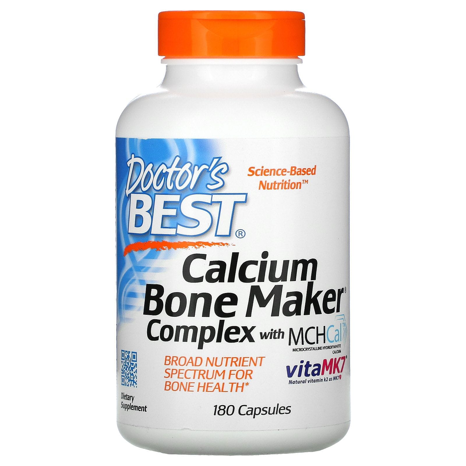 Doctor's Best, Complejo creador de calcio para los huesos con MCHCal, 180 cápsulas