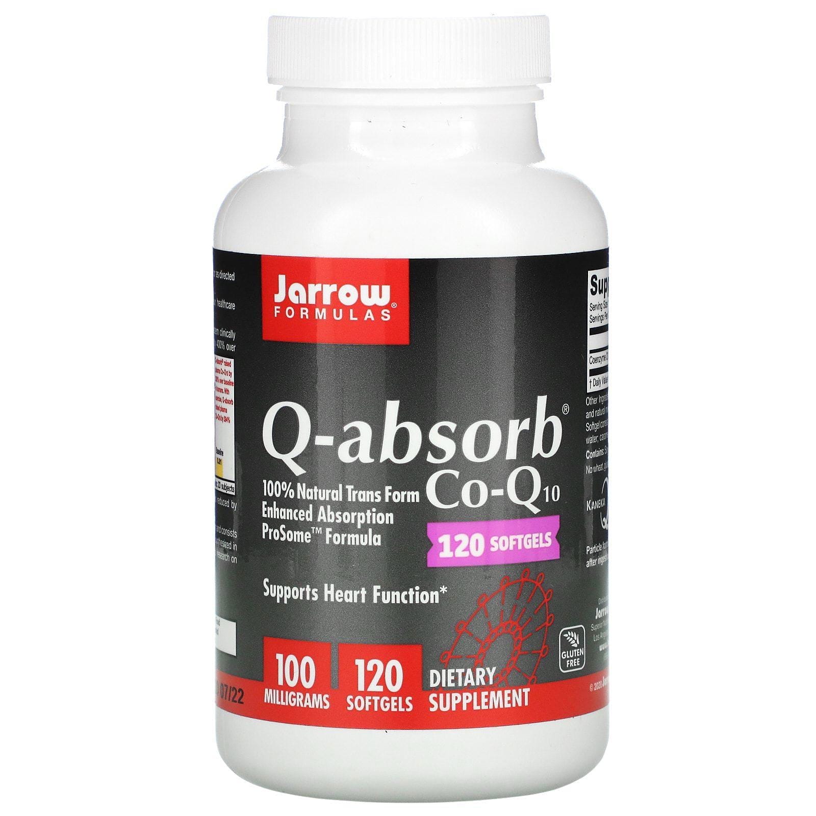 Jarrow Formulas, Q-absorb, CoQ10, 100 mg, 120 cápsulas blandas