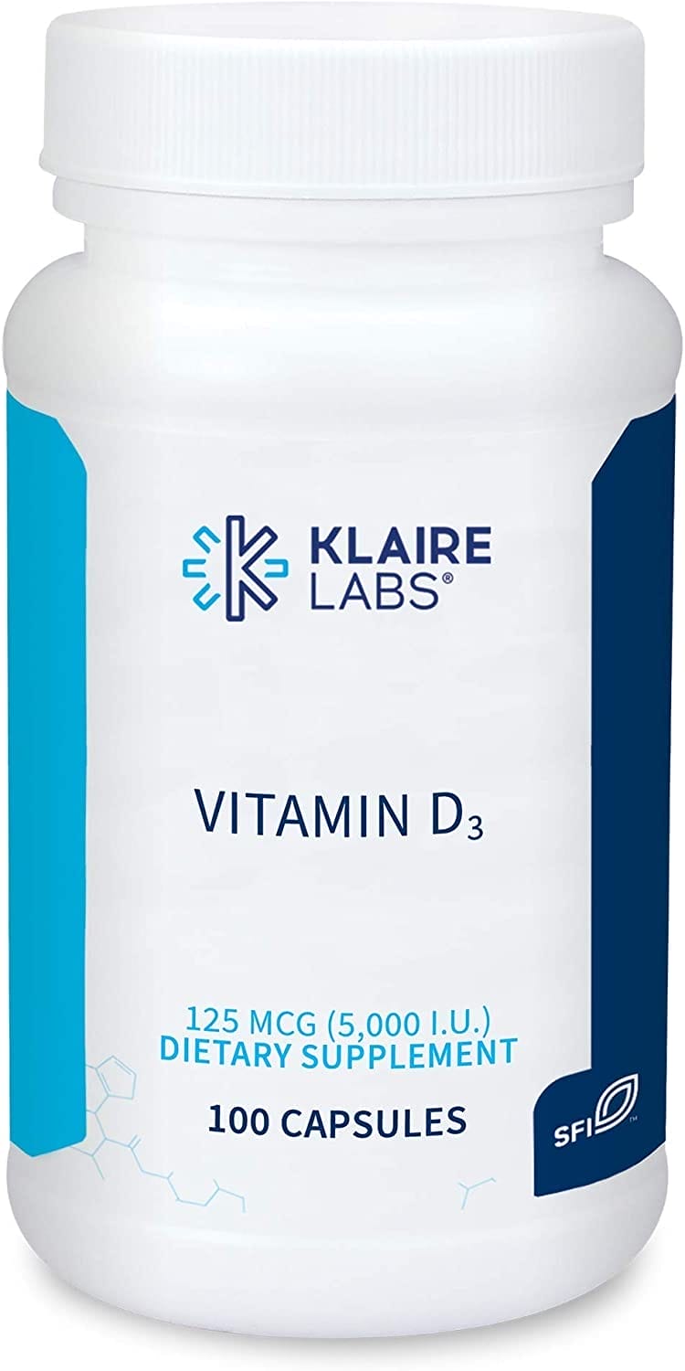 Klaire Labs Vitamina D3 5000 IU 100 cápsulas