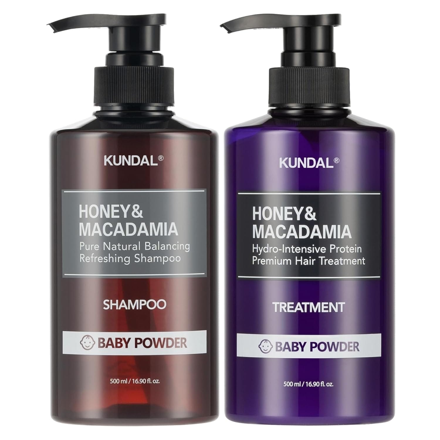Kundal Natural, Shampoo y Tratamiento, Aroma Baby Powder