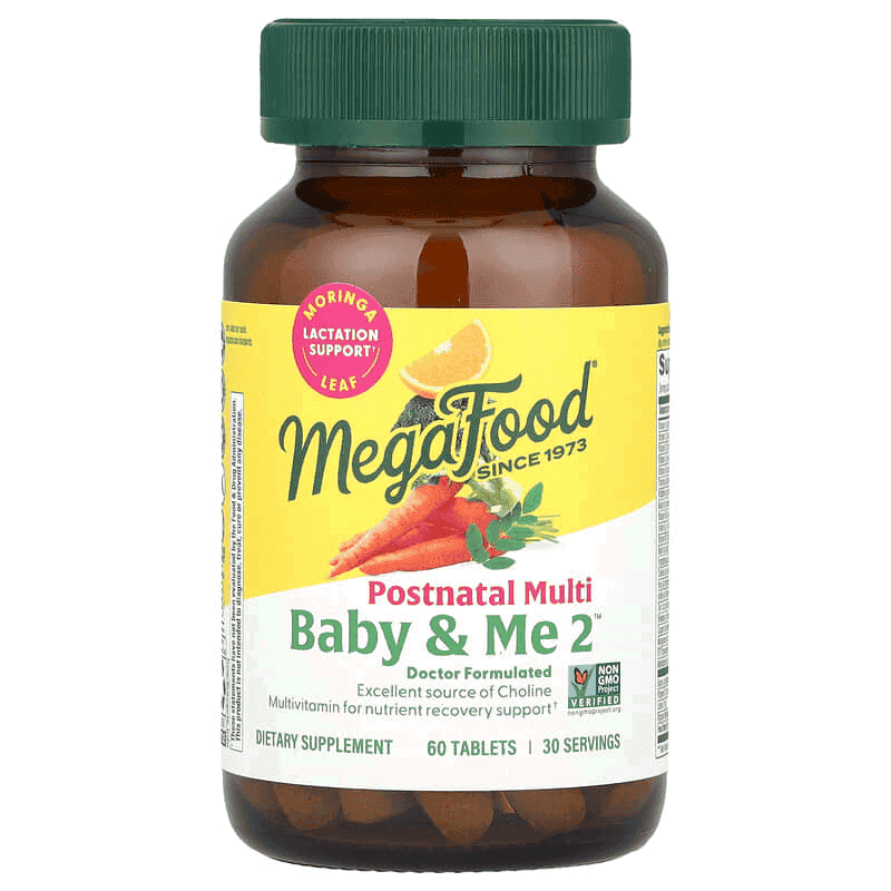 MegaFood, Baby & Me 2 Postnatal, 60 tabletas