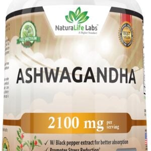 Naturalife Ashwagandha, Orgánica 2100 Mg 100 Cápsulas