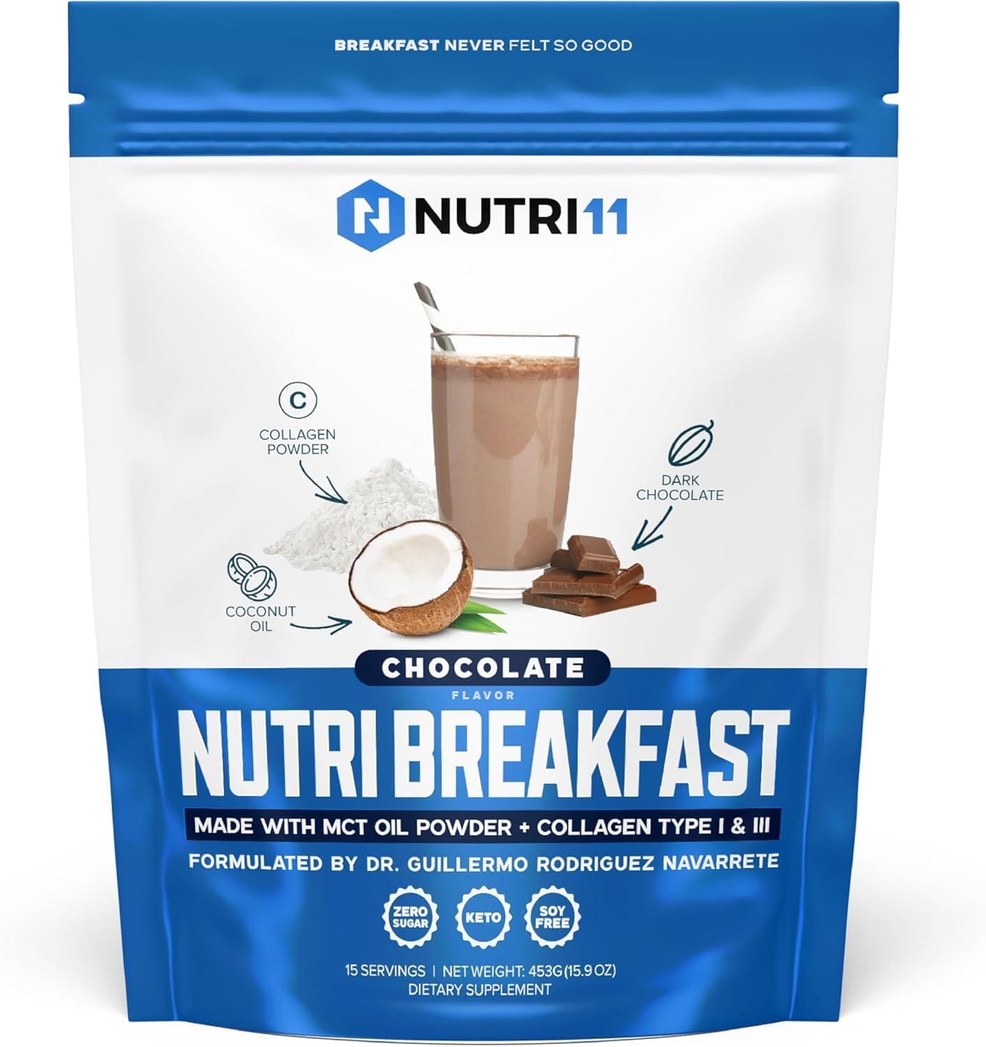 Nutri 11 Nutribreakfast Chocolate 453gr