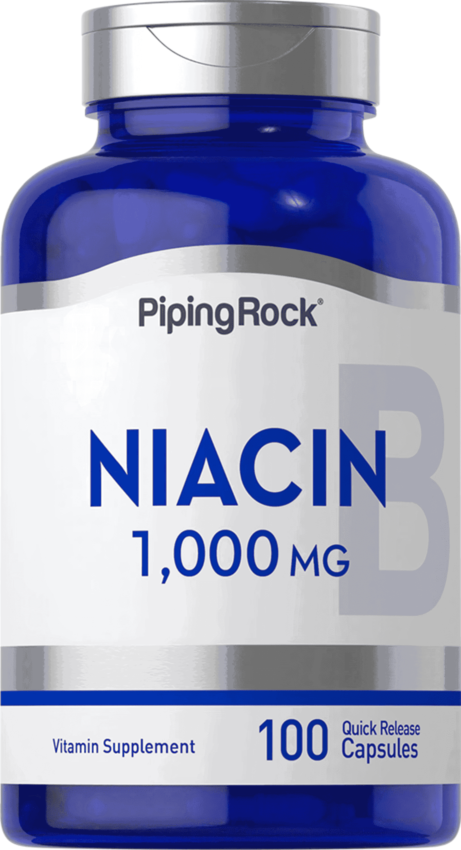 Pipingrock, Niacin, 1000 mg, 100 Quick Release Capsules