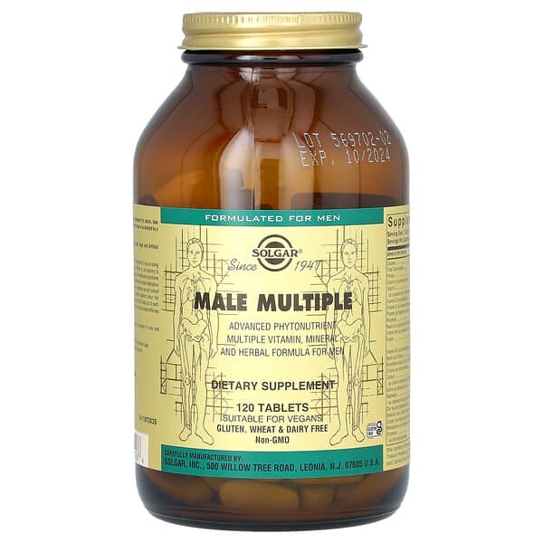 Solgar, Male Multiple, 120 Tabletas