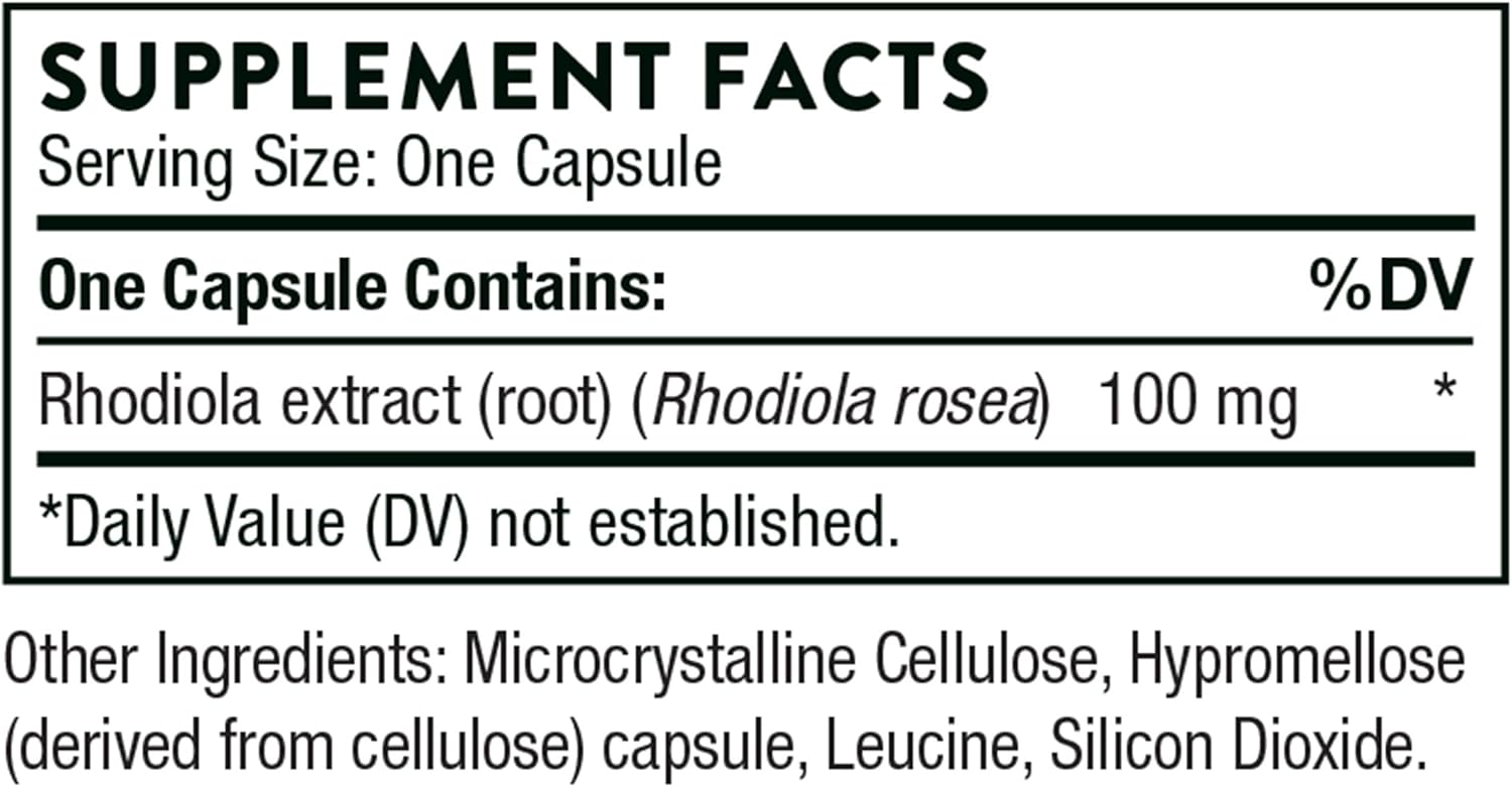 Thorne Rodhiola 60caps - Imagen 2
