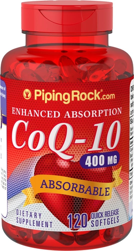 CoQ10 absorbible, 400 mg, 120 Cápsulas blandas de liberación rápida