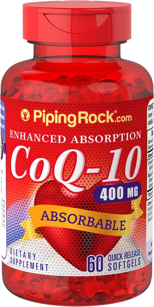 CoQ10 absorbible, 400 mg, 60 Cápsulas blandas de liberación rápida