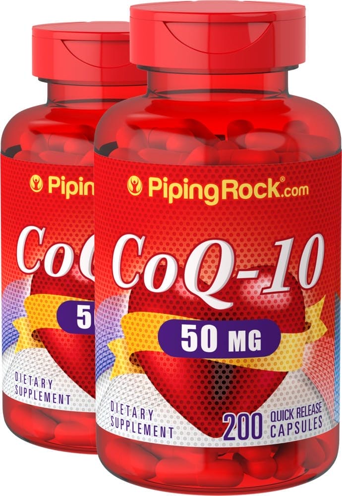 CoQ10 absorbible, 50 mg, 200 Cápsulas de liberación rápida, 2 Botellas/Frascos
