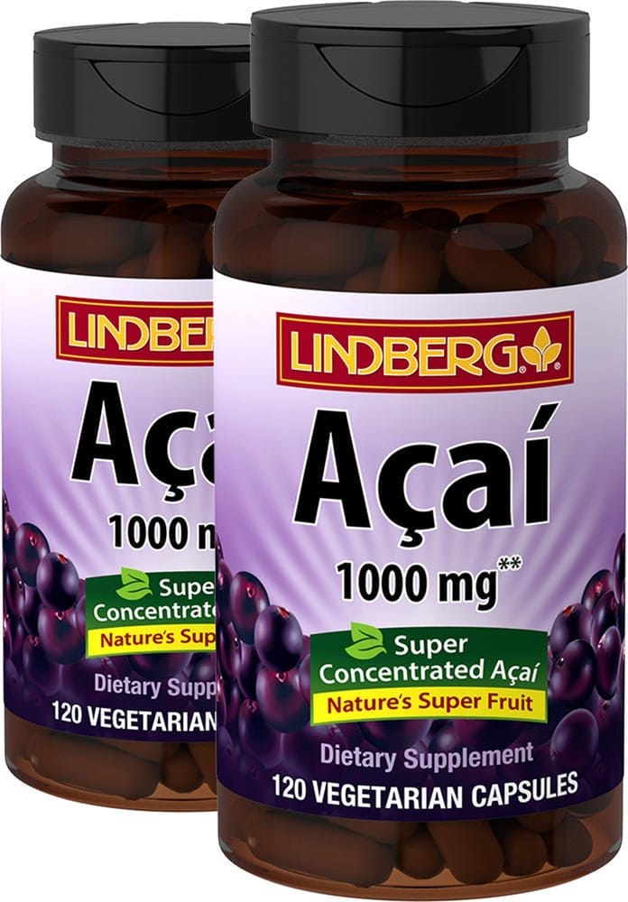 Azaí, 1000 mg, 120 Cápsulas, 2 Botellas/Frascos