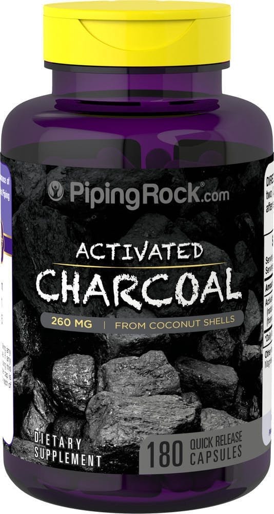 Carbón activado , 260 mg, 180 Cápsulas de liberación rápida