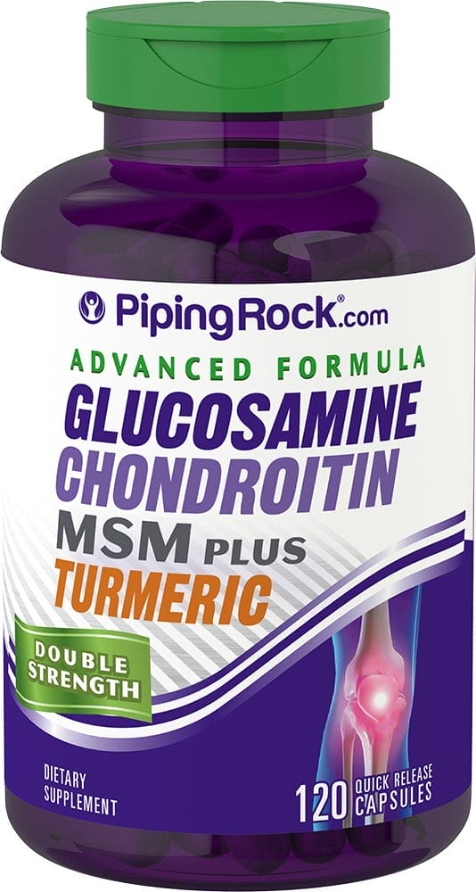 Advanced Double Strength Glucosamine Chondroitin MSM Plus Turmeric, 120 Quick Release Capsules