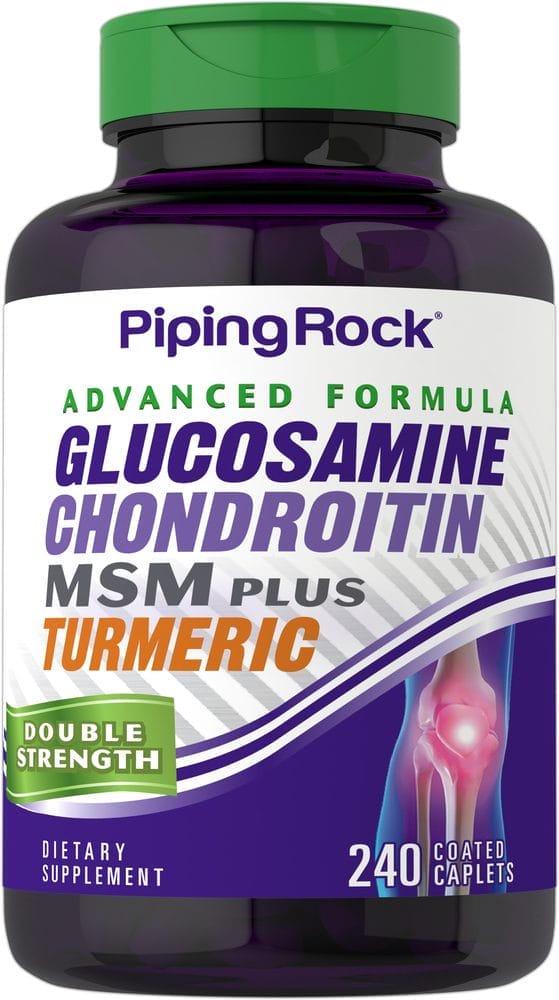 Advanced Double Strength Glucosamine Chondroitin MSM Plus Turmeric, 240 Coated Caplets