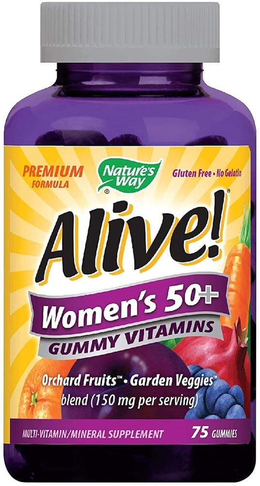 Pastillas de goma multivitaminas para mujeres mayores de 50 Alive!, 75 Gomitas