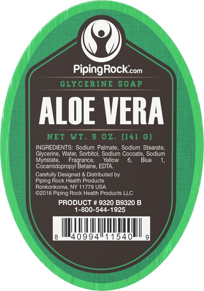 Jabón de glicerina - Aloe vera, 5 oz (141 g) Bar