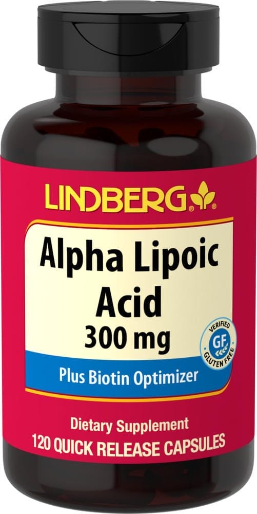 Alfa-lipóico y optimizador de biotina, 300 mg, 120 Cápsulas