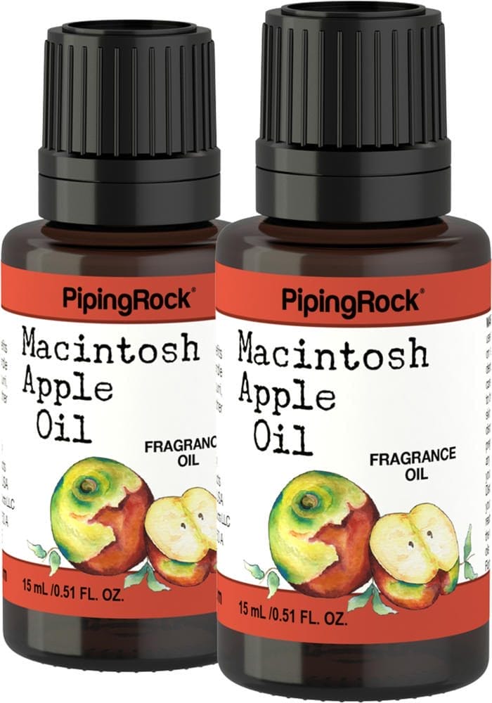 Aceite con fragancia Apple (Macintosh), 1/2 fl oz (15 mL) Frasco con dosificador, 2 Frascos con dosificador