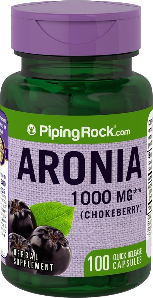 Aronia (Bayas), 1000 mg, 100 Cápsulas de liberación rápida