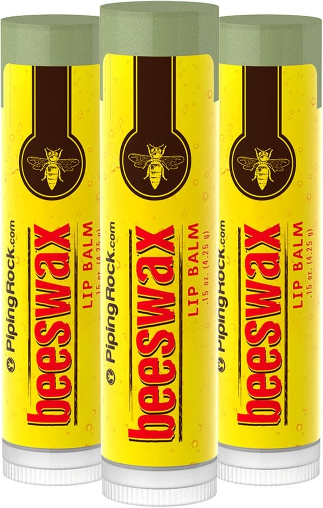 Bálsamo para los labios de cera de abeja, 0.15 oz (4 g) Tubos, 3 Tubos