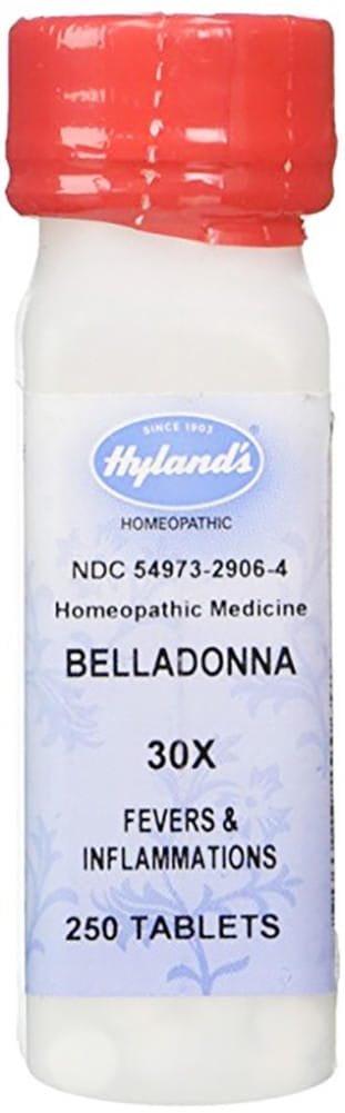 Belladonna 30X Homeo para fiebres e inflamaciones, 250 Tabletas