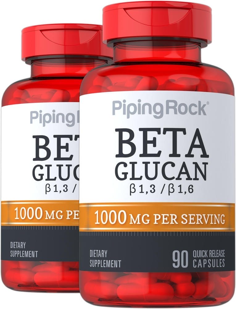 Beta 1,3/1,6-D-Glucano , 1000 mg (por porción), 90 Cápsulas de liberación rápida, 2 Botellas/Frascos