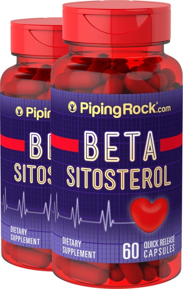 Beta-Sitosterol , 60 Cápsulas de liberación rápida, 2 Botellas/Frascos