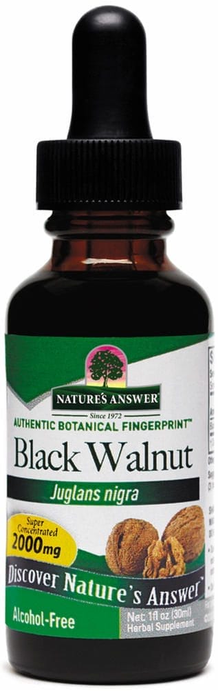 Extracto líquido de cáscaras de nuez americana - Sin alcohol, 1 fl oz (30 mL) Frasco con dosificador