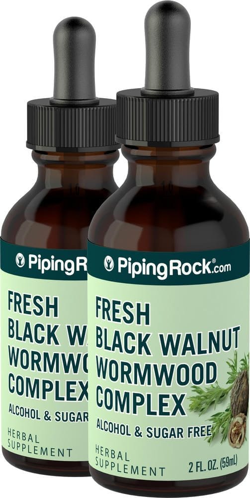 Extracto líquido de complejo de ajenjo y nuez negra, 2 fl oz (59 mL) Frasco con dosificador, 2 Botellas/Frascos