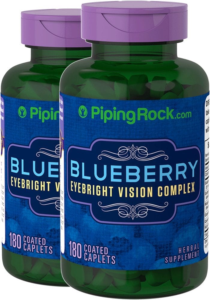 Blueberry/Eyebright Vision Complex, 180 Coated Caplets, 2 Bottles