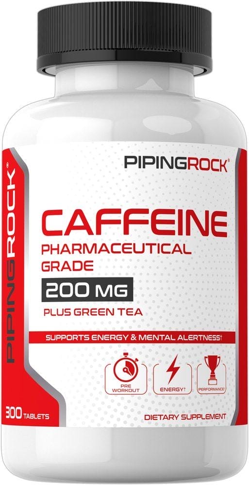 Caffeine Plus Green Tea, 200 mg, 300 Tablets