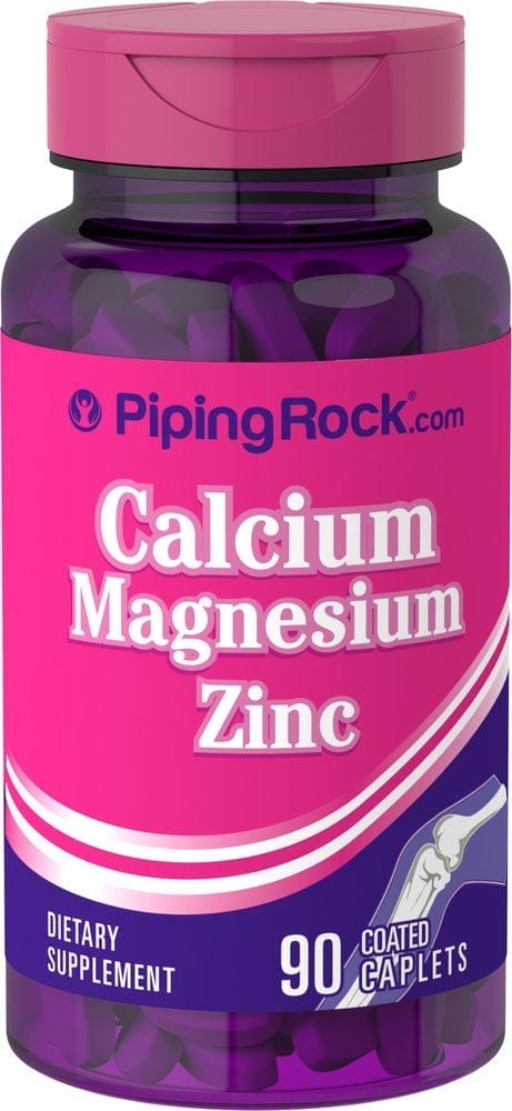 Calcium Magnesium Zinc (Cal 1000mg/Mag 400mg/Zn 15mg) (per serving), 90 Coated Caplets