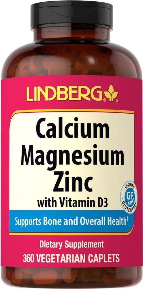 Calcio, magnesio y cinc con vitamina D3, 360 Vegetariana Comprimidos