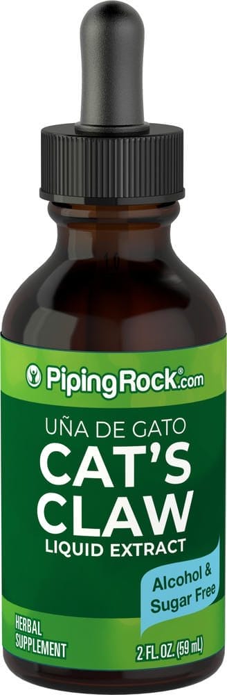Extracto líquido de uña de gato - Sin alcohol, 2 fl oz (59 mL) Frasco con dosificador