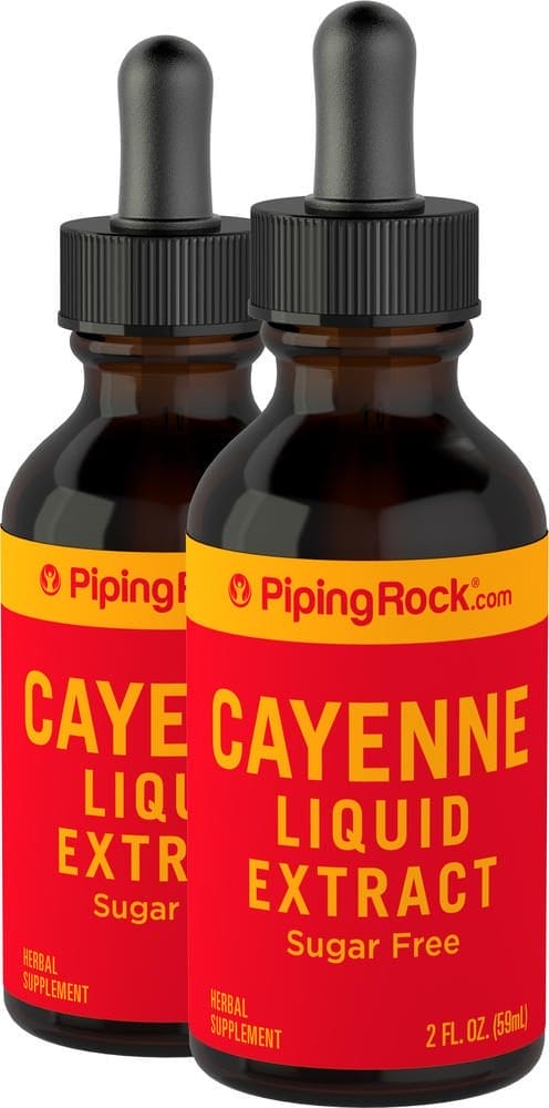 Extracto líquido de cayena, 2 fl oz (59 mL) Frasco con dosificador, 2 Botellas/Frascos