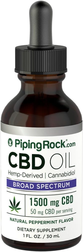 Aceite de cannabidiol (CBD), 50 mg, 1 fl oz (30 mL) Frasco con dosificador