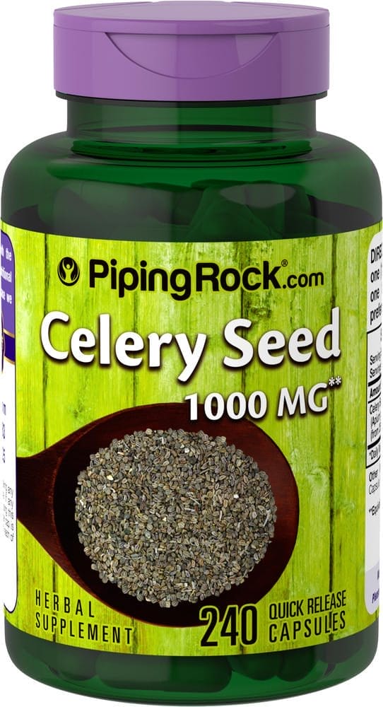 Semilla de apio , 1000 mg, 240 Cápsulas de liberación rápida