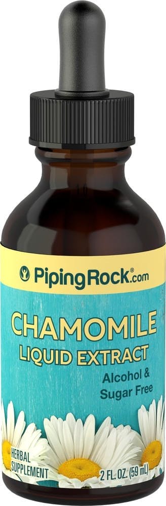 Extracto líquido de flores de manzanilla - Sin alcohol, 2 fl oz (59 mL) Frasco con dosificador