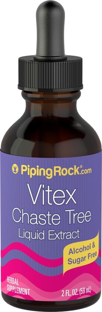 Extracto líquido de baya de árbol casto (vitex) - Sin alcohol, 2 fl oz (59 mL) Frasco con dosificador
