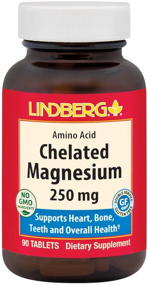 Magnesio quelado, 250 mg, 90 Tabletas