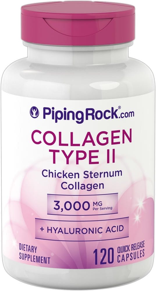 Colágeno de pollo tipo II con ácido hilaurónico, 500 mg, 120 Cápsulas de liberación rápida