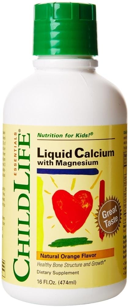 Calcio líquido con magnesio para niños (sabor natural a naranja) , 16 fl oz Botella/Frasco