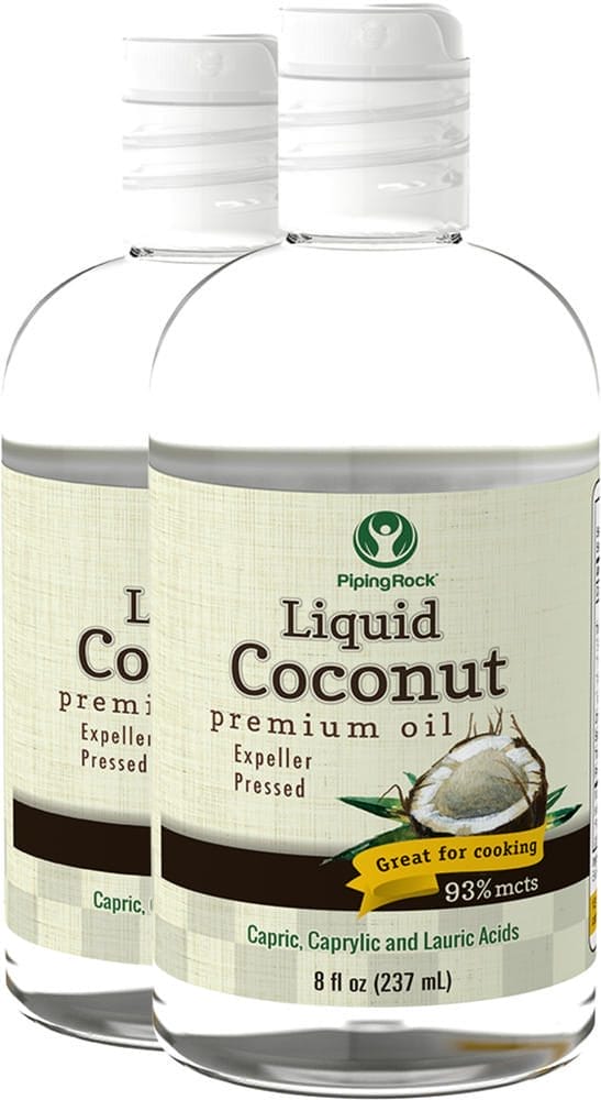 Aceite líquido de coco de primera calidad, 8 oz (237 mL) Botella/Frasco, 2 Botellas/Frascos